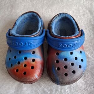 Crocs Kids' Blue and Red Clogs
